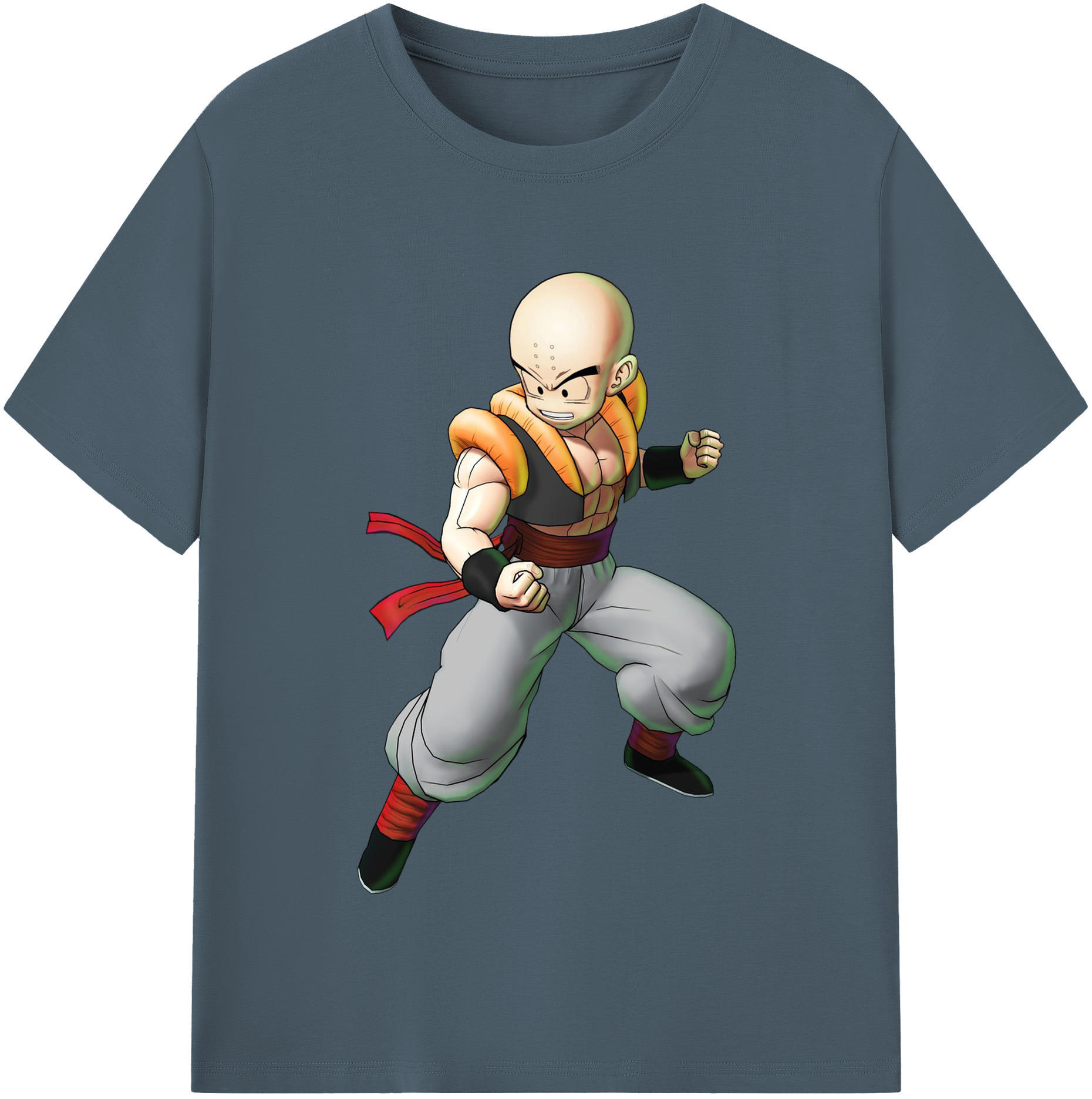 （画像用） ドラゴンボール クリリン DRAGON BALL krillin 綿100％半袖Tシャツ（フロントプリント）